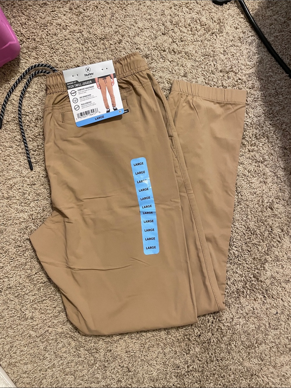 Hurley Men's Khaki/Tan Jogger Pants